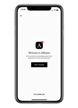 Download the new AllSaints App for a faster and easier shopping experience.