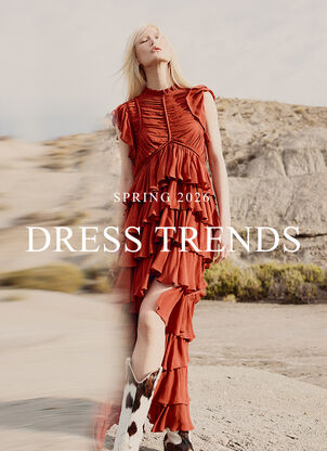 Five key dress trends to know this season, from romantic ruffles to the 90s slip. 
