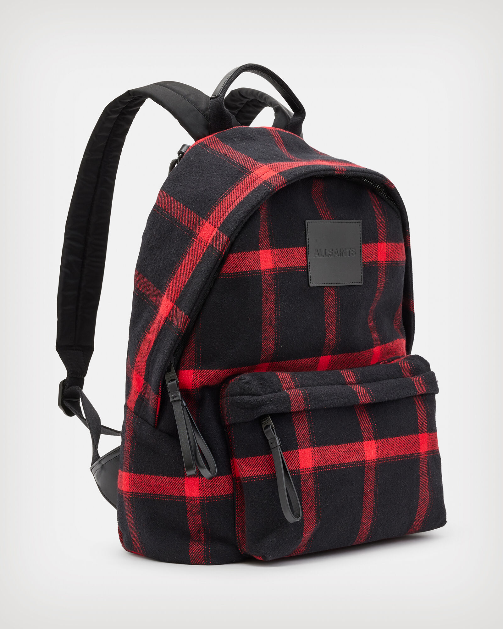 Carabiner Check Backpack Red/Black ALLSAINTS