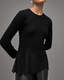 Milly Ribbed Wool Cashmere Lace Hem Top  large image number 2
