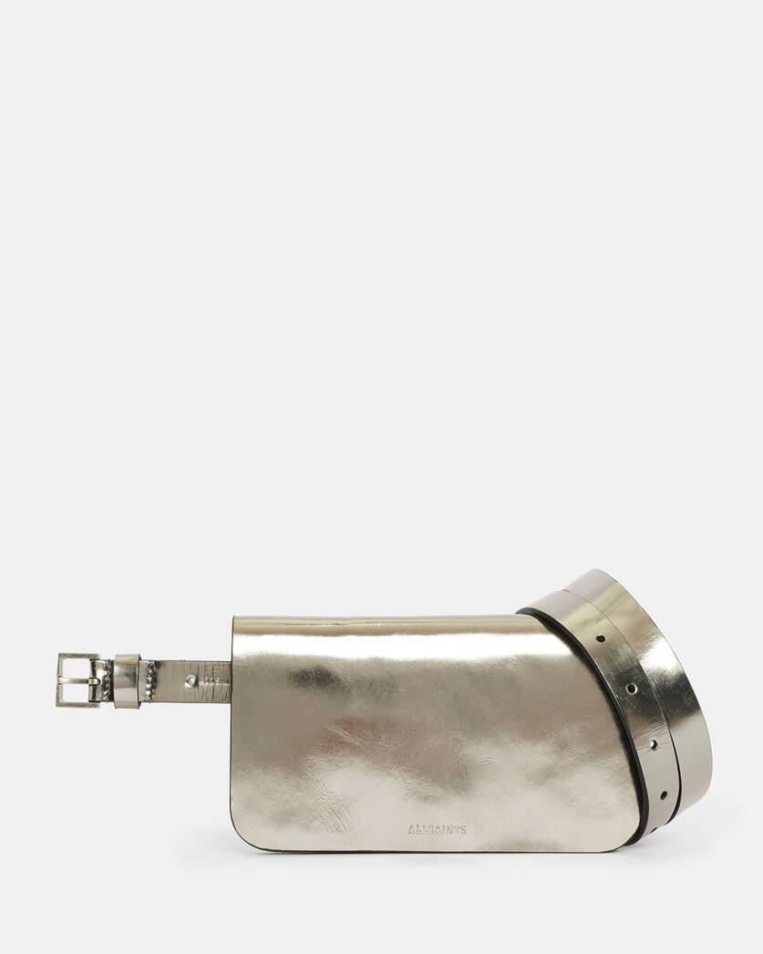 Beckie Metallic Leather Bag Belt  large image number 1