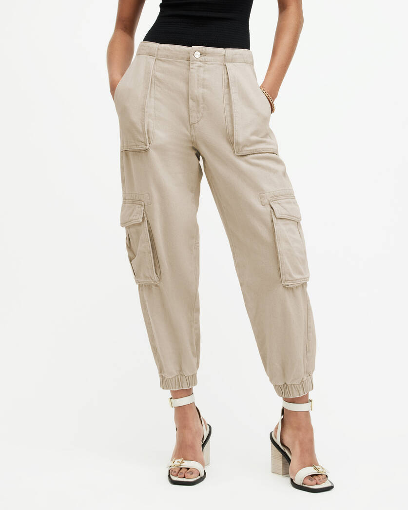 Frieda Tapered Denim Cargo Trousers  large image number 2