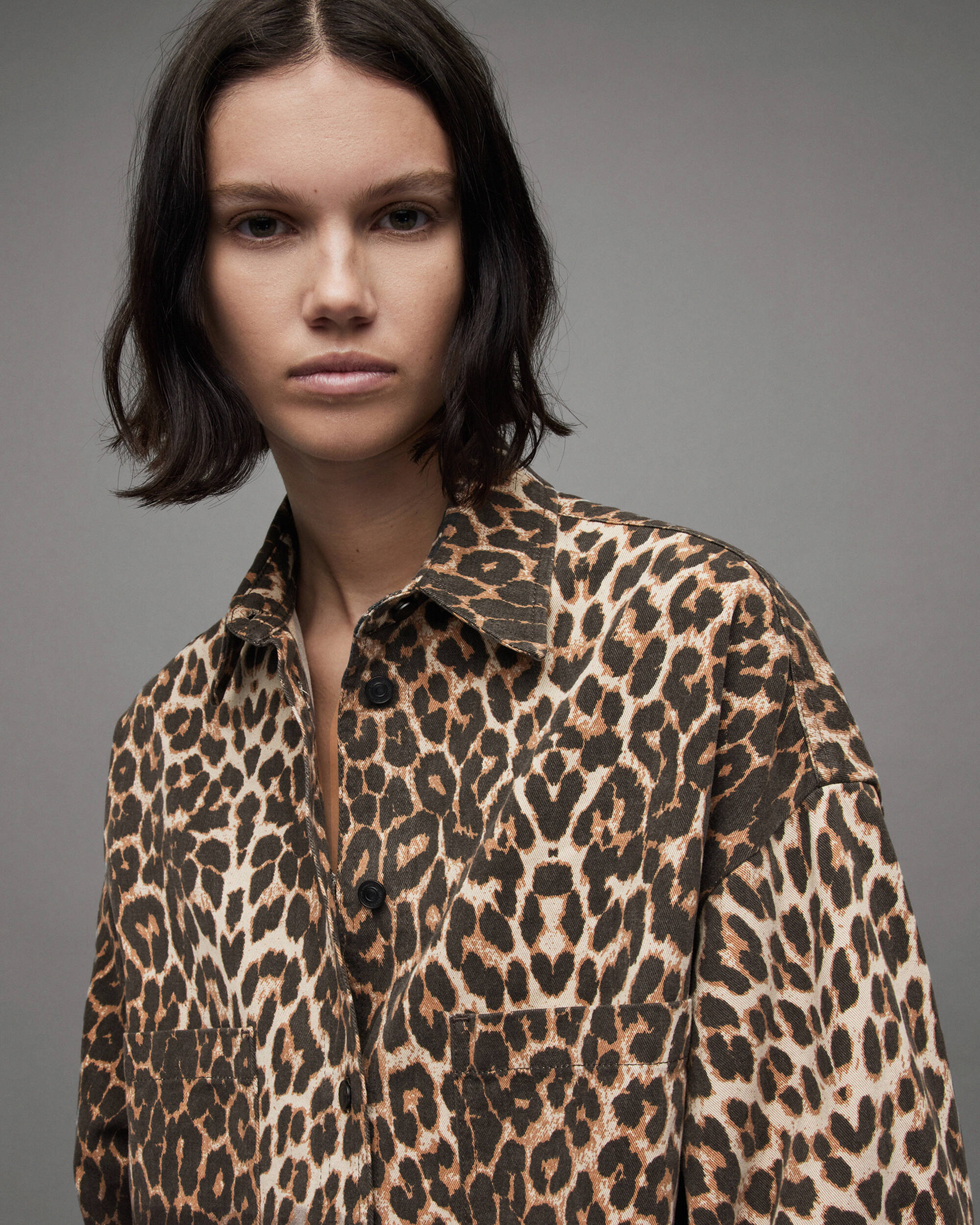 Lily Leppo Leopard Print Shacket Dress  large image number 3