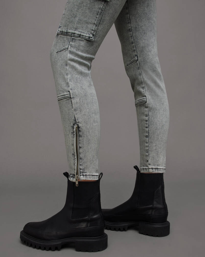Duran Mid-Rise Skinny Cargo Denim Jeans  large image number 5