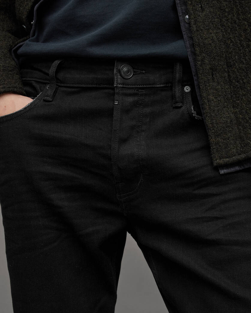 Rex Slim Fit Soft Stretch Denim Jeans Jet Black | ALLSAINTS