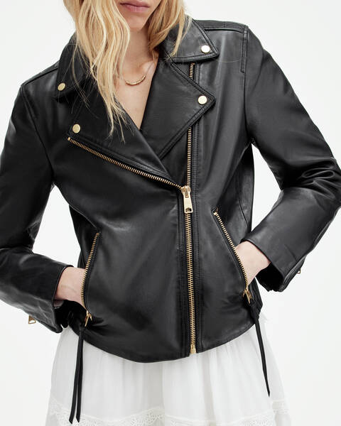 Women's Black Leather Jackets Canada