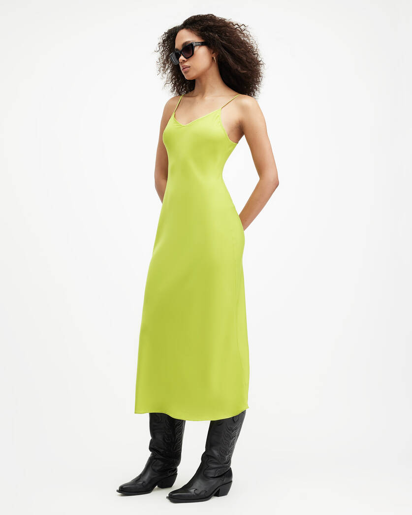 Bryony Slim Fit V-Neck Midi Slip Dress  large image number 4