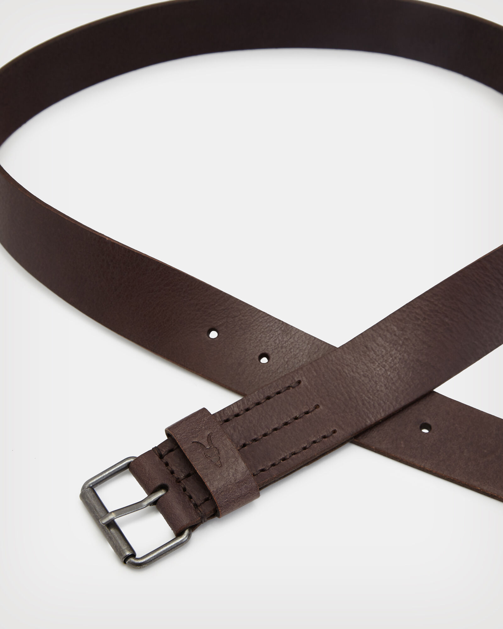 Dunston Leather Belt Brown | ALLSAINTS