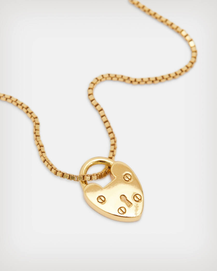 Heartlock Pendant Gold-Tone Necklace  large image number 3