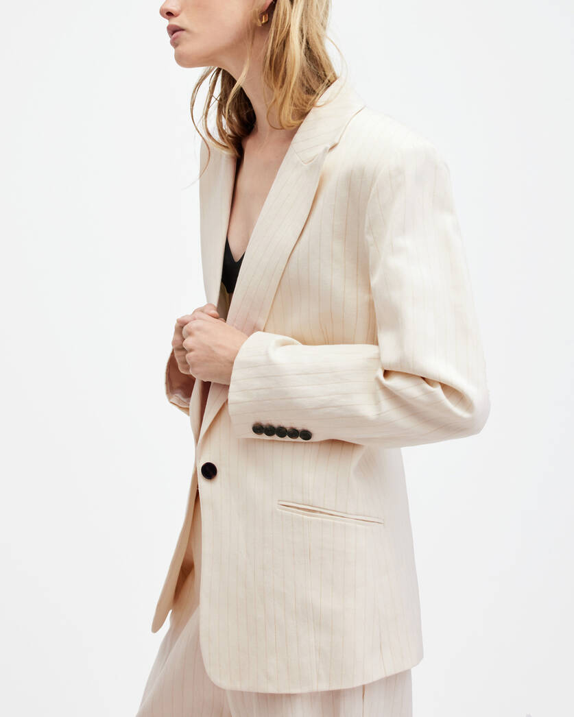 Payton Pinstripe Linen Blend Suit  large image number 6