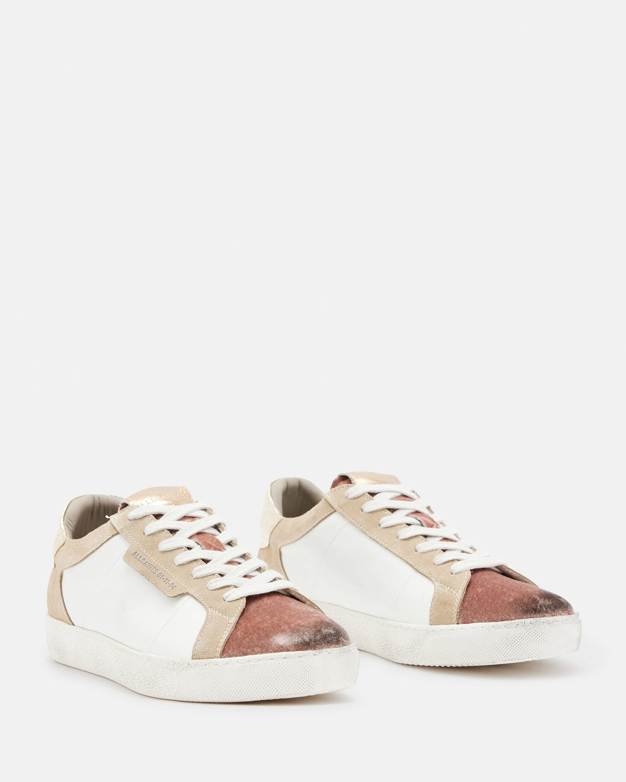 Sheer Leather Low Top Trainers  large image number 3