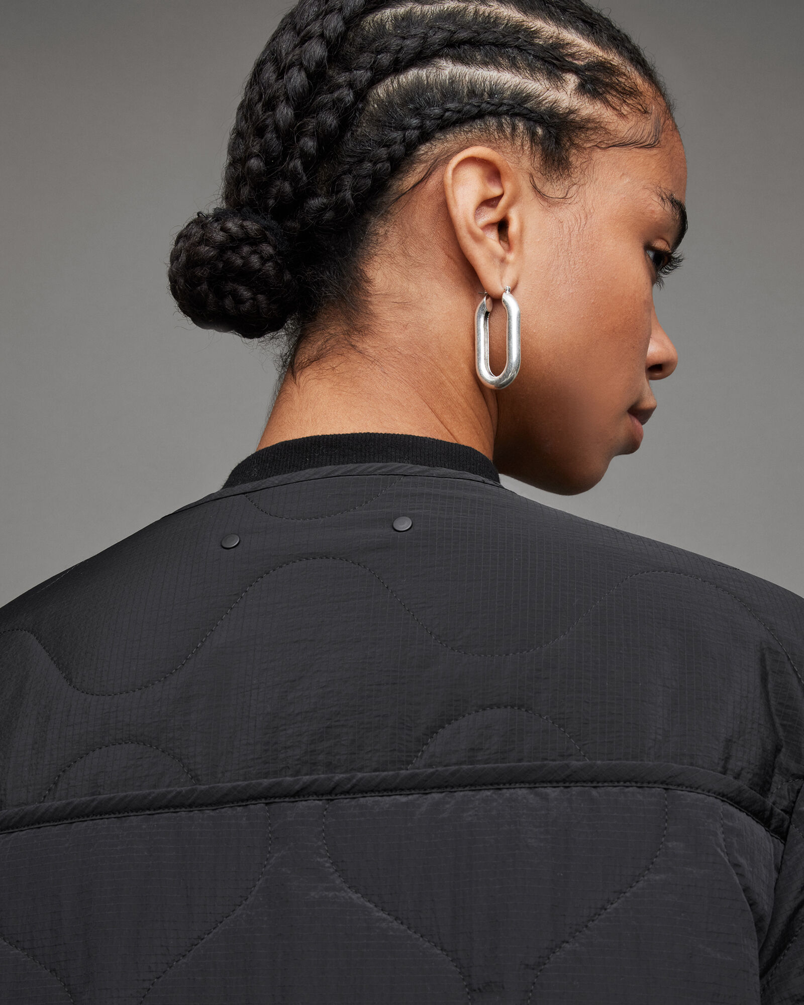 Phyllis Relaxed Reversible Liner Jacket BLACK/ROSE ALLSAINTS Canada