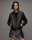 Dalby Slim Fit Leather Biker Jacket  large image number 4