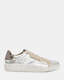 Sheer Metallic Leather Trainers  large image number 1