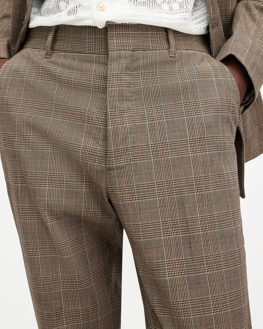 Maffrett Checked Skinny Fit Trousers  large image number 3