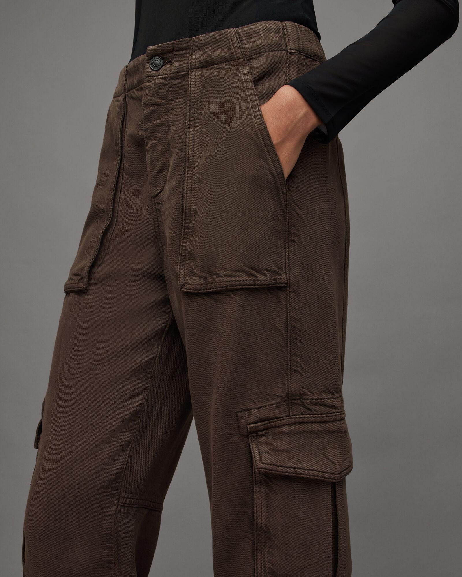 Men's light brown cargo pants, Men's Fashion, Bottoms, Trousers on Carousell