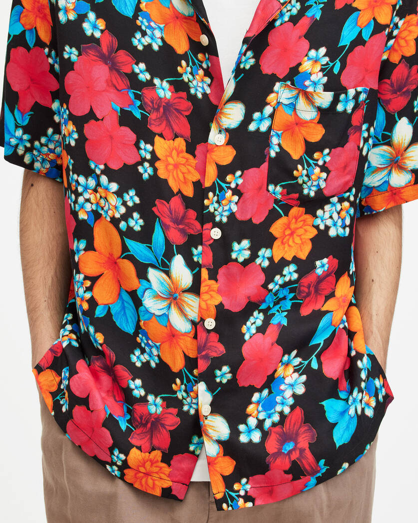 Spiros Floral Print Relaxed Fit Shirt  large image number 4