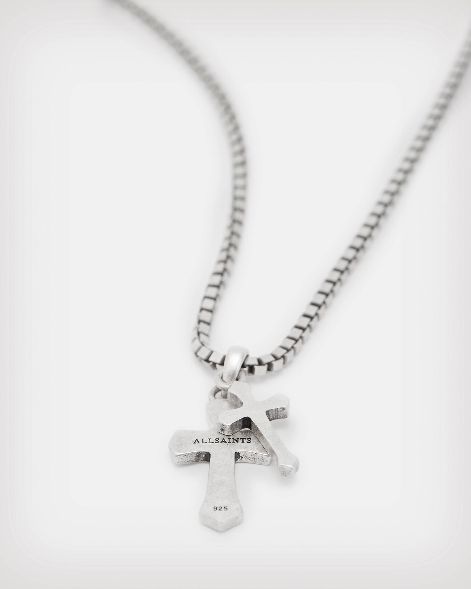 Double Cross Sterling Silver Necklace  large image number 3