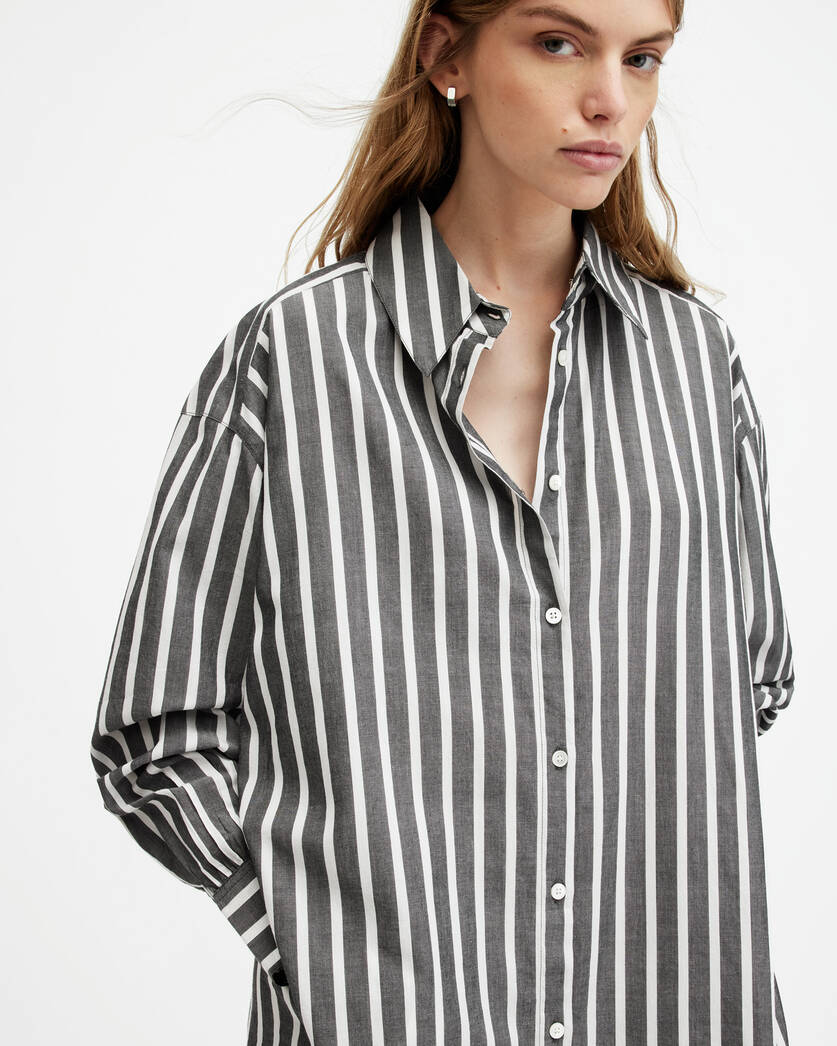 Ani Striped Maxi Shirt Dress  large image number 2