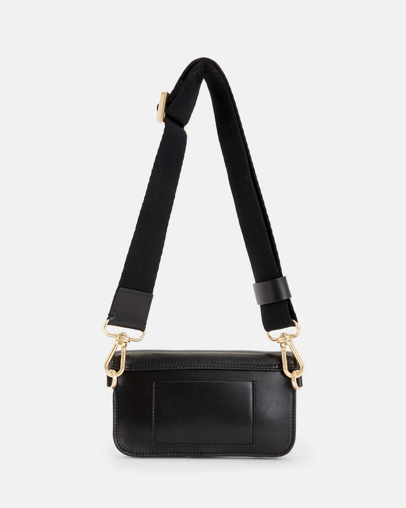 Zoe Leather Crossbody Bag Black | ALLSAINTS