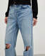 Wendel Wide Leg Distressed Denim Jeans  large image number 6