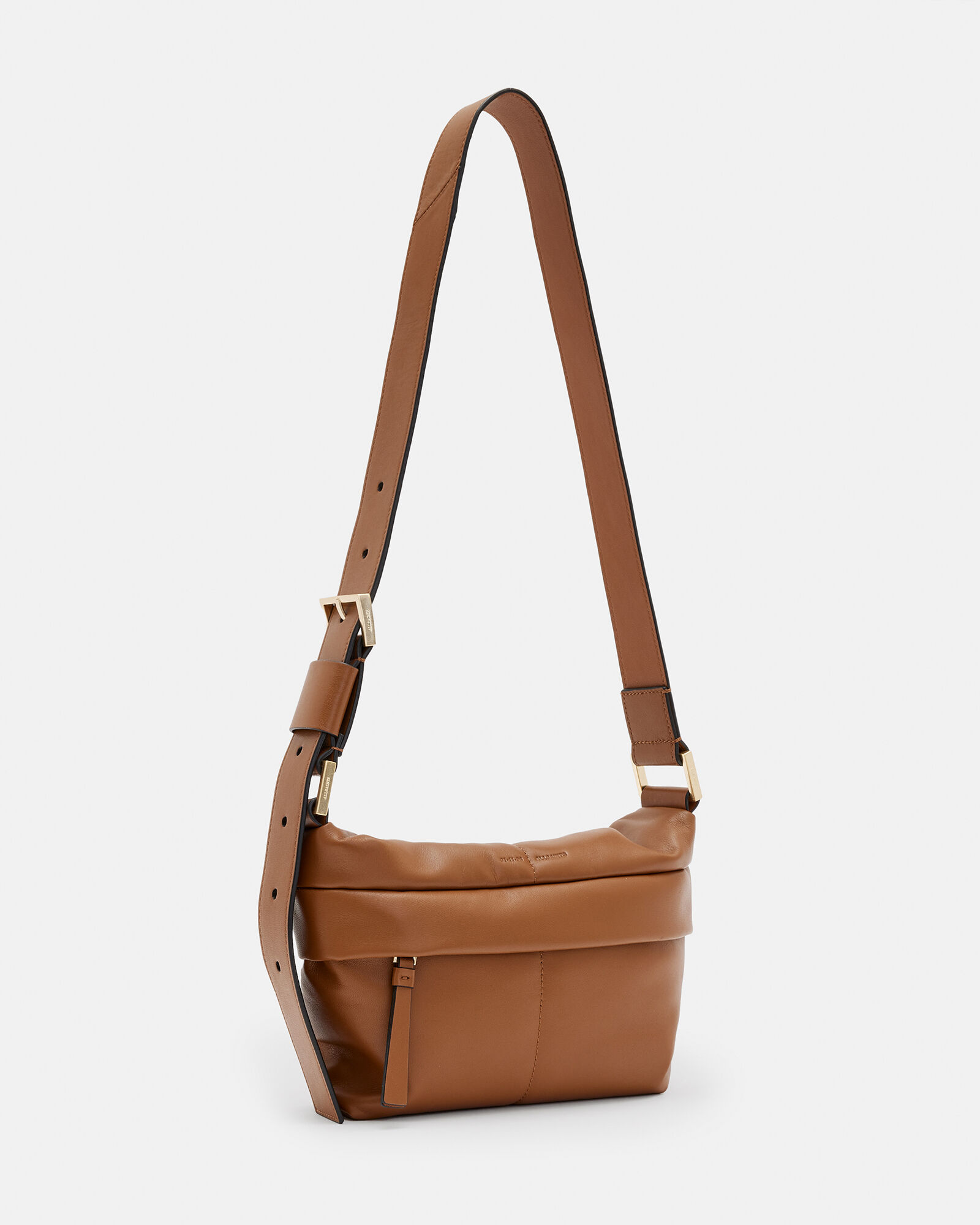 Colette Leather Quilted Crossbody Bag SEPIA BROWN ALLSAINTS CA