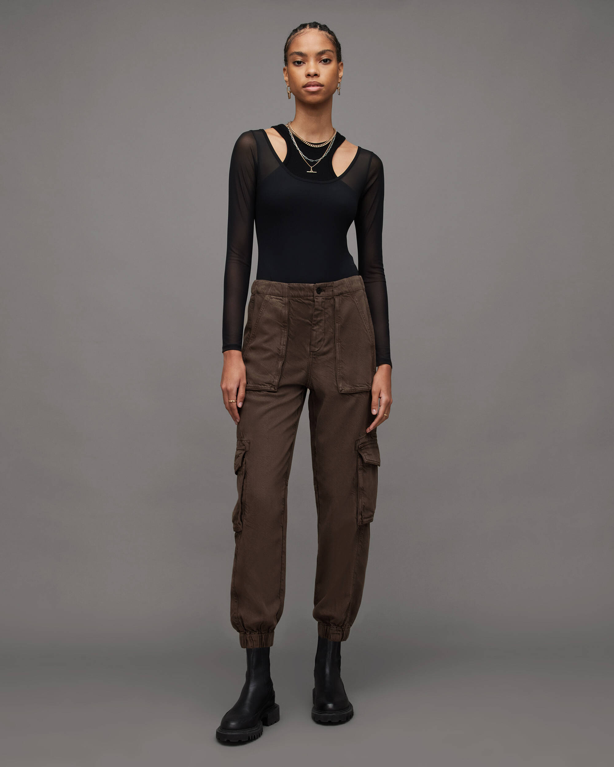 Frieda High-Rise Tencel Cargo Trousers  large image number 4