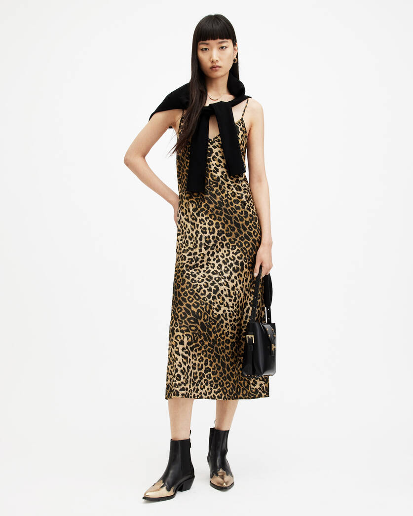 Hera Leopard Print 2-In-1 Midi Dress  large image number 3