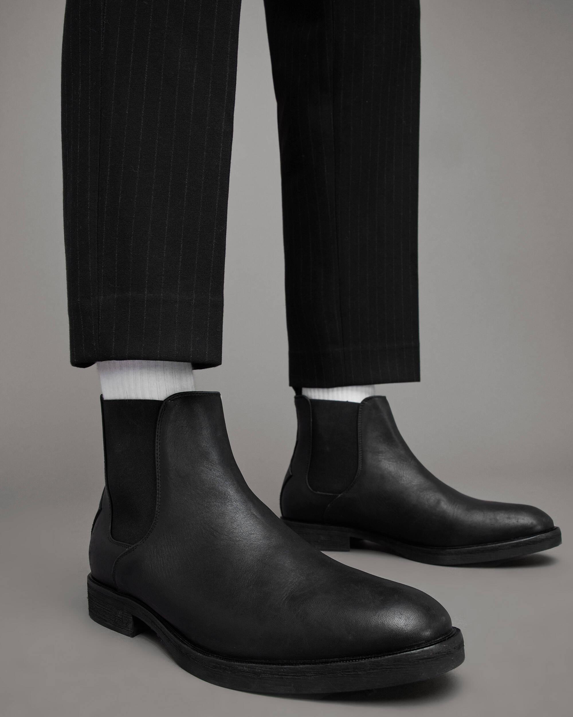 Creed Leather Chelsea Boots Black ALLSAINTS