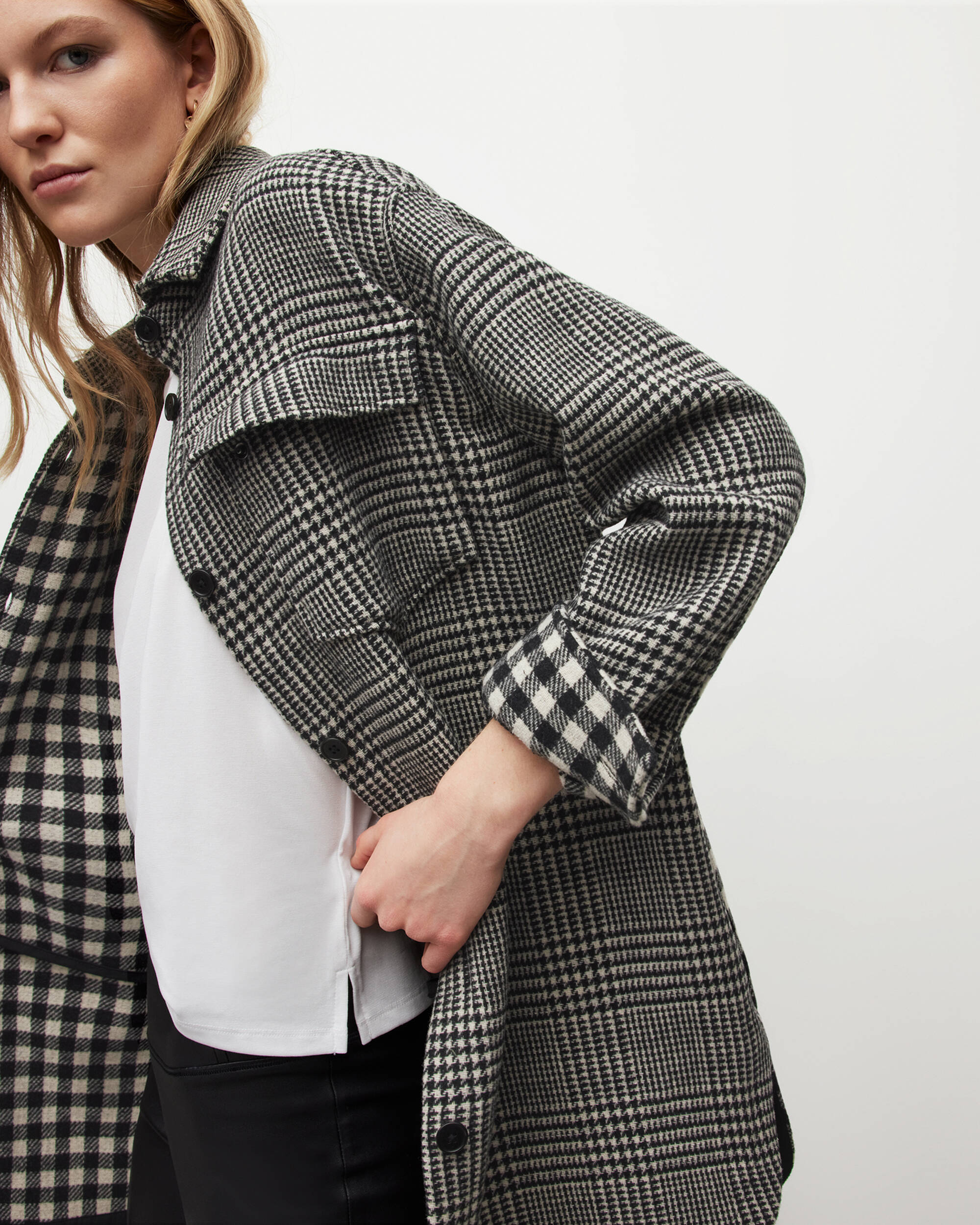 Sophie Monochrome Checked Jacket  large image number 6