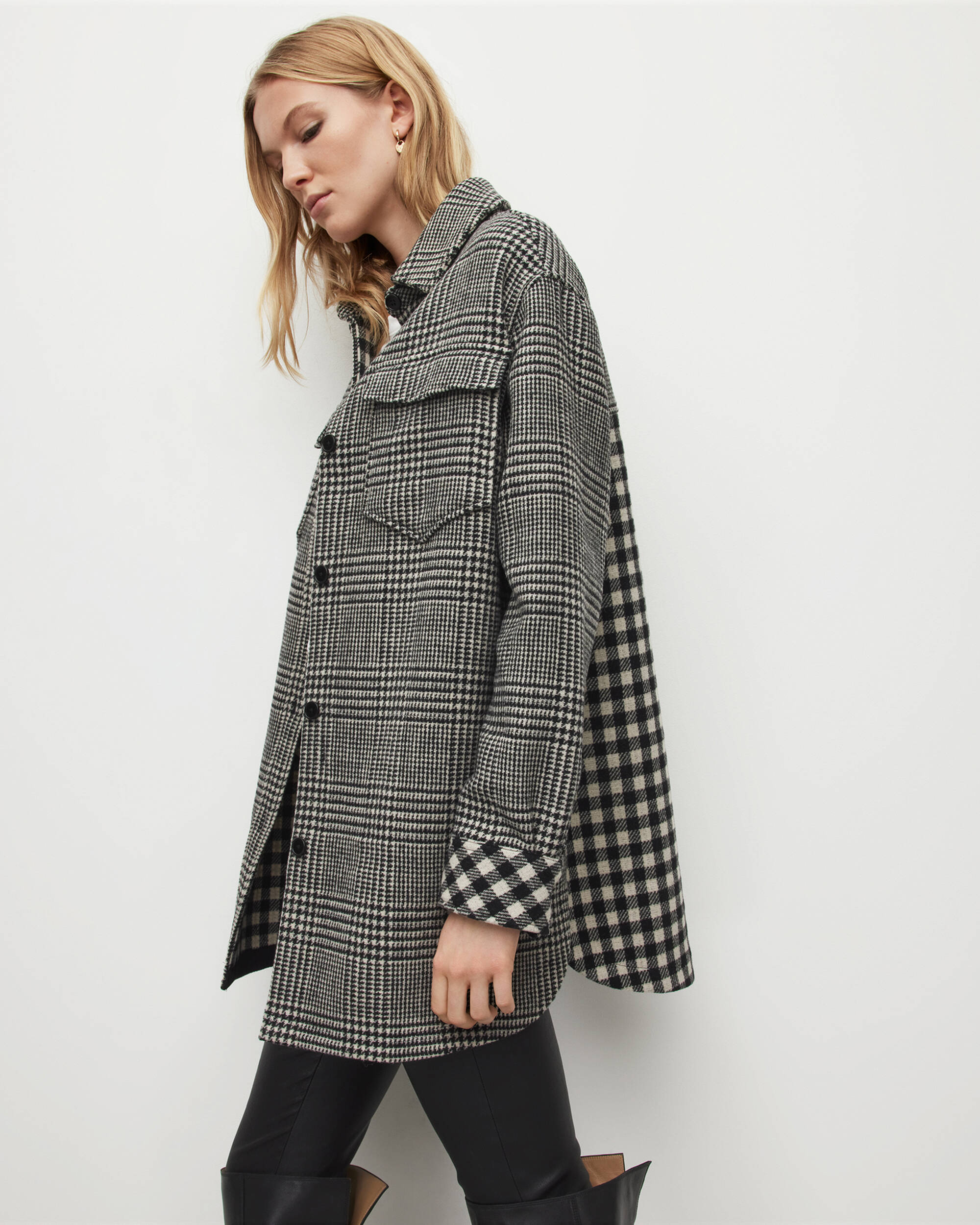 Sophie Monochrome Checked Jacket  large image number 5