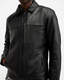 Luck Slim Front Zip Up Leather Jacket  large image number 5