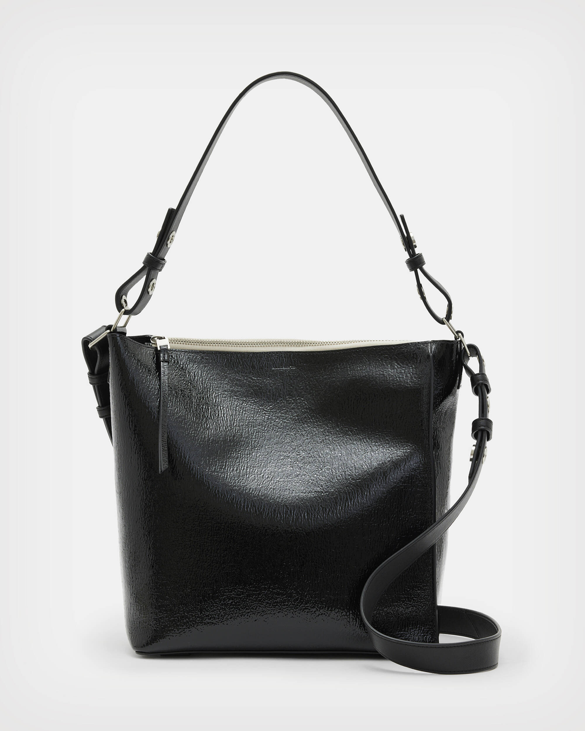 Kita Leather Crossbody Bag BLACK SHINE | ALLSAINTS