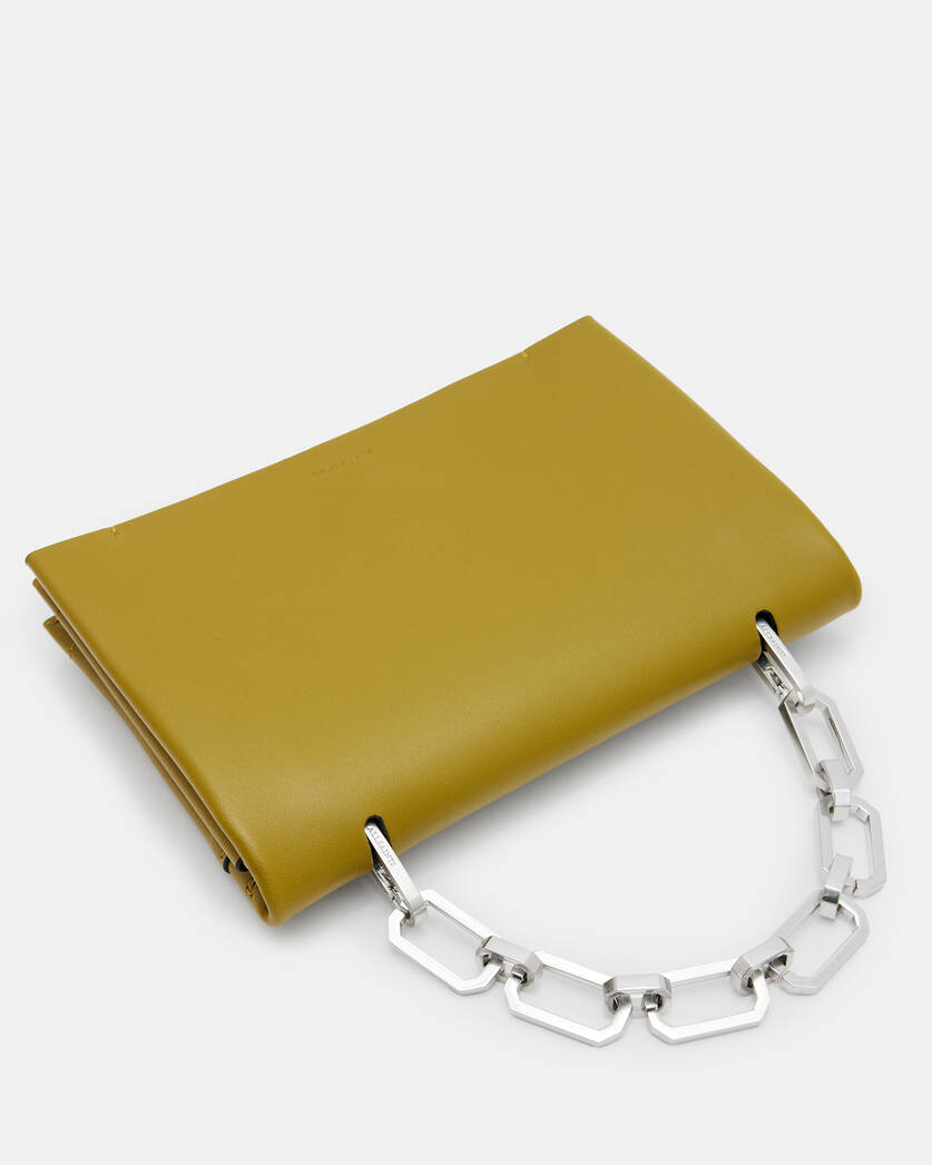 Yua Leather Removable Chain Clutch Bag  large image number 5