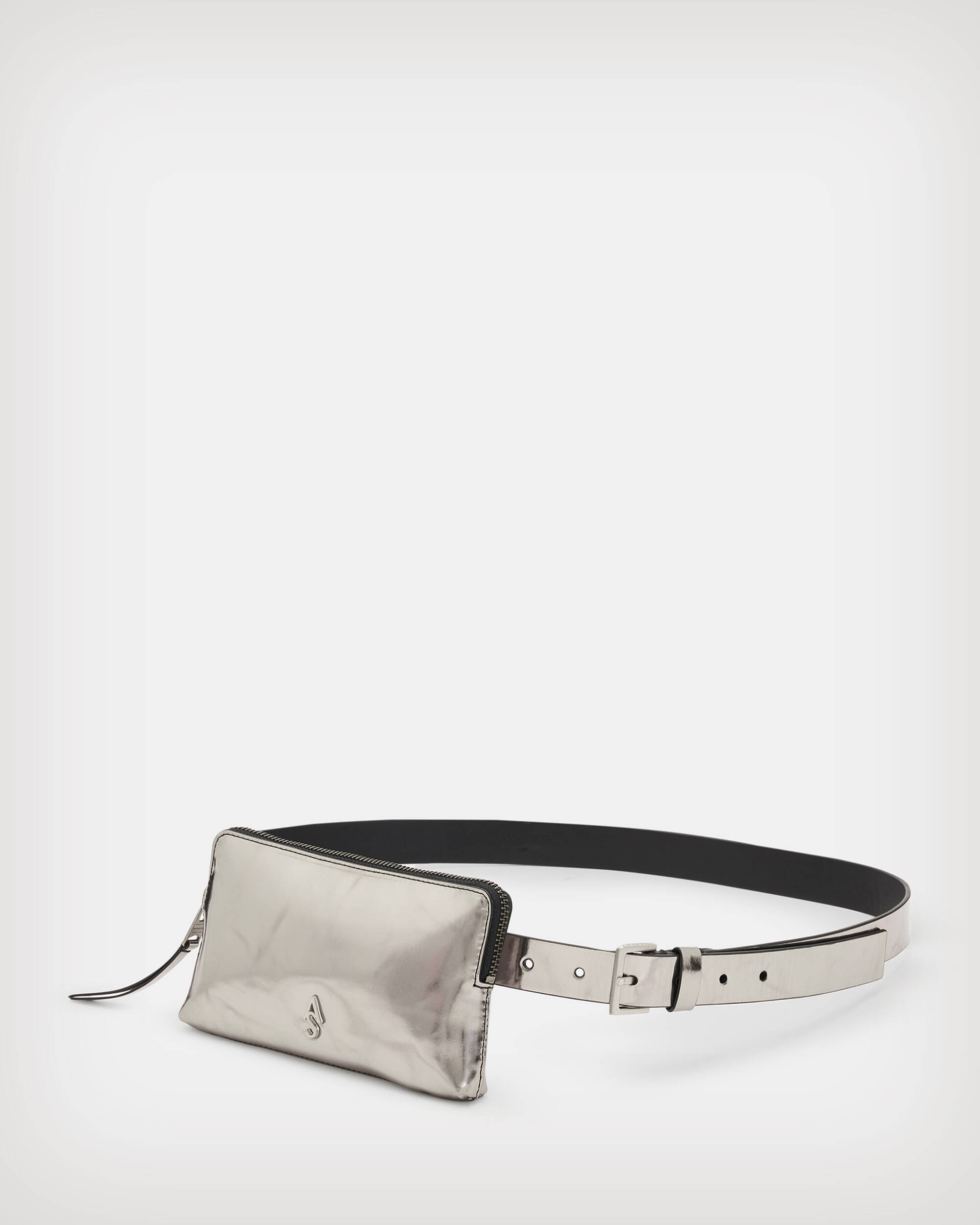 Lila AllSaints Metallic Leather Belt Bag  large image number 6