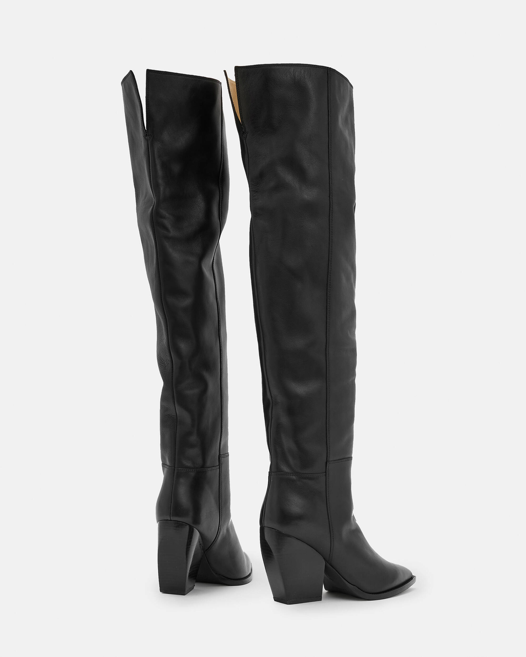 Reina Over Knee Leather Heeled Boots  large image number 9