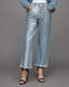 April High-Rise Straight Metallic Jeans  large image number 2