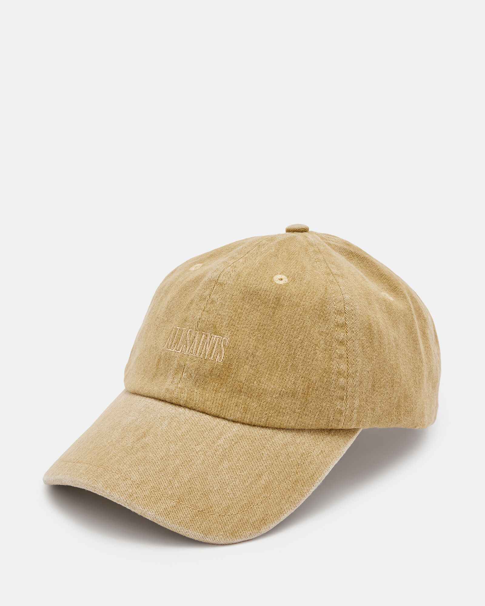 State Distressed Baseball Cap CAMEL/DULL NICKEL ALLSAINTS