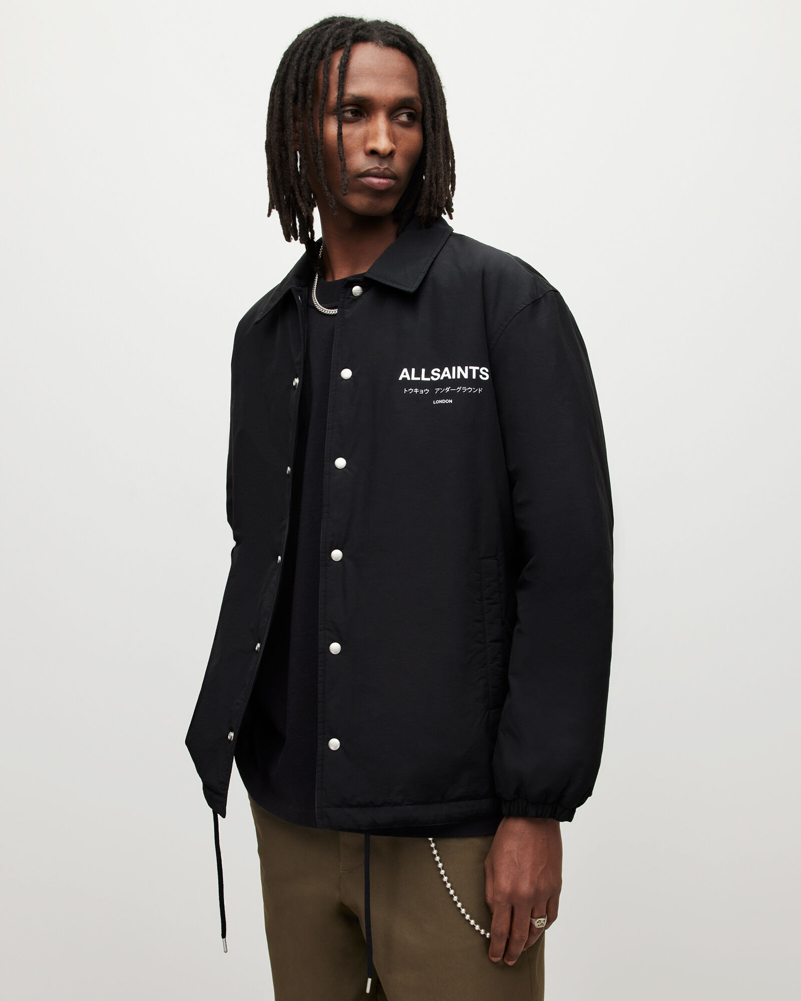 Underground Coach Jacket Black ALLSAINTS