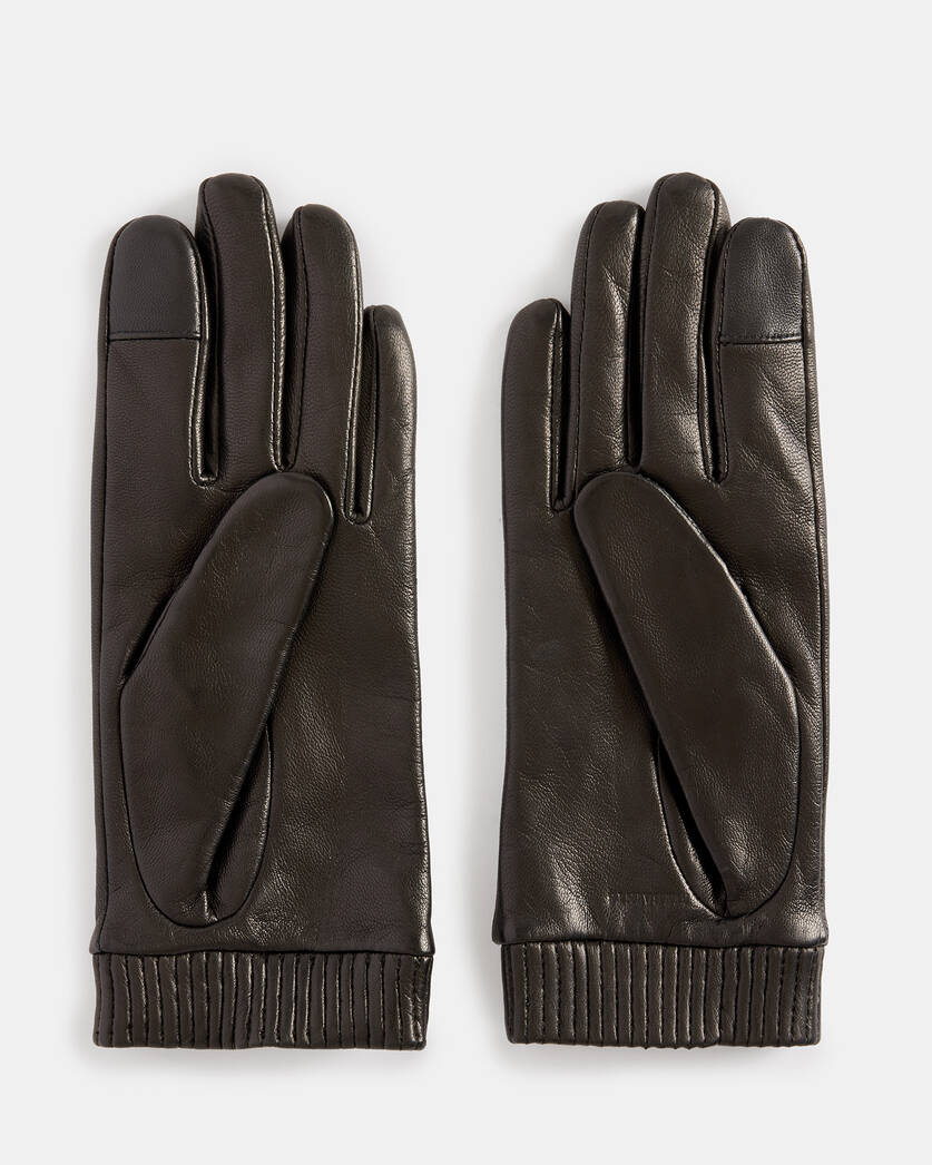 Mimi Elasticated Cuff Leather Gloves  large image number 4