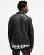 Luck Slim Front Zip Up Leather Jacket  large image number 6