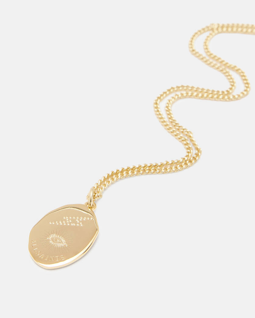 Engraved Gold-Tone Pendant Necklace  large image number 5