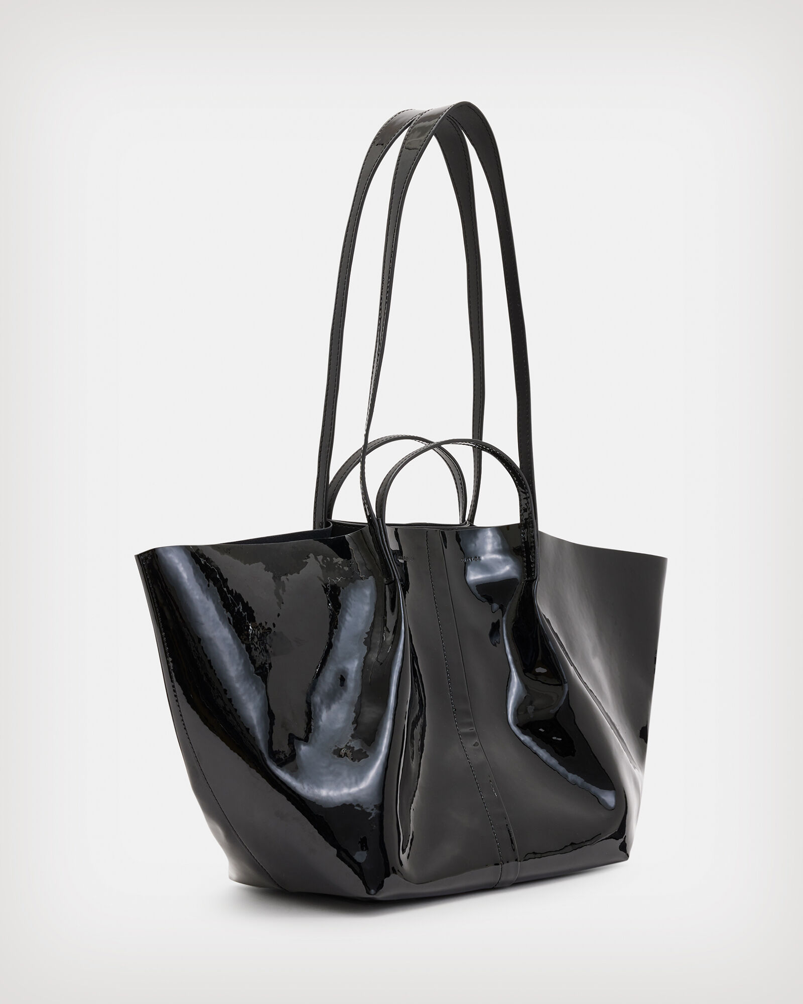 Odette East West Leather Tote Bag Black | ALLSAINTS CA
