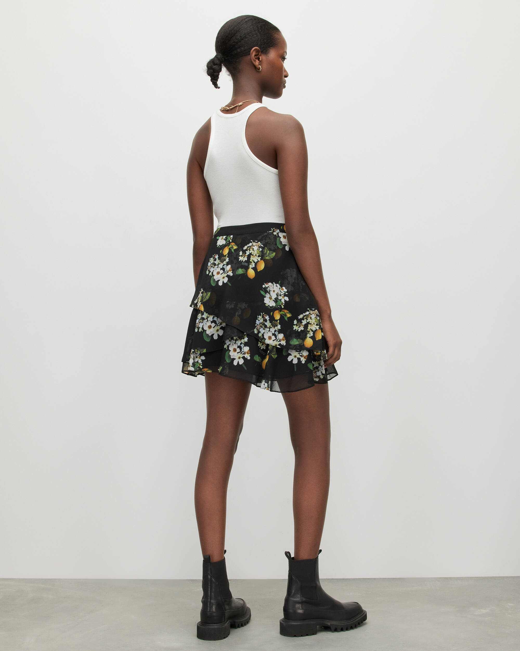 Kasa Eugenia Mini Skirt Black | ALLSAINTS