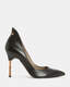 Robin Pointed Leather Heeled Court Shoes  large image number 1