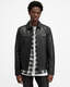 Luck Slim Front Zip Up Leather Jacket  large image number 4