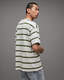 Arden Oversized Stripe Polo Neck T-Shirt  large image number 4