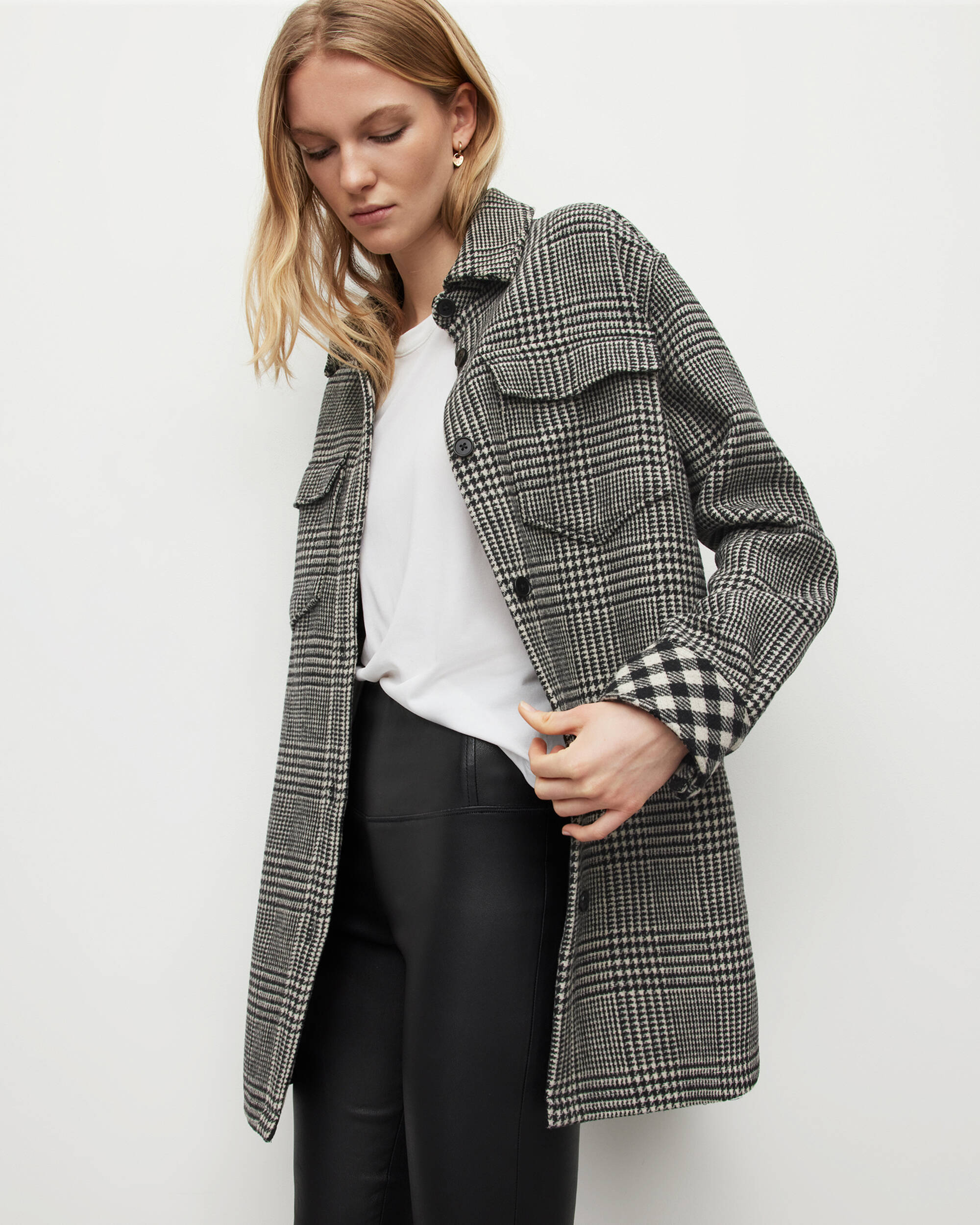 Sophie Monochrome Checked Jacket  large image number 3