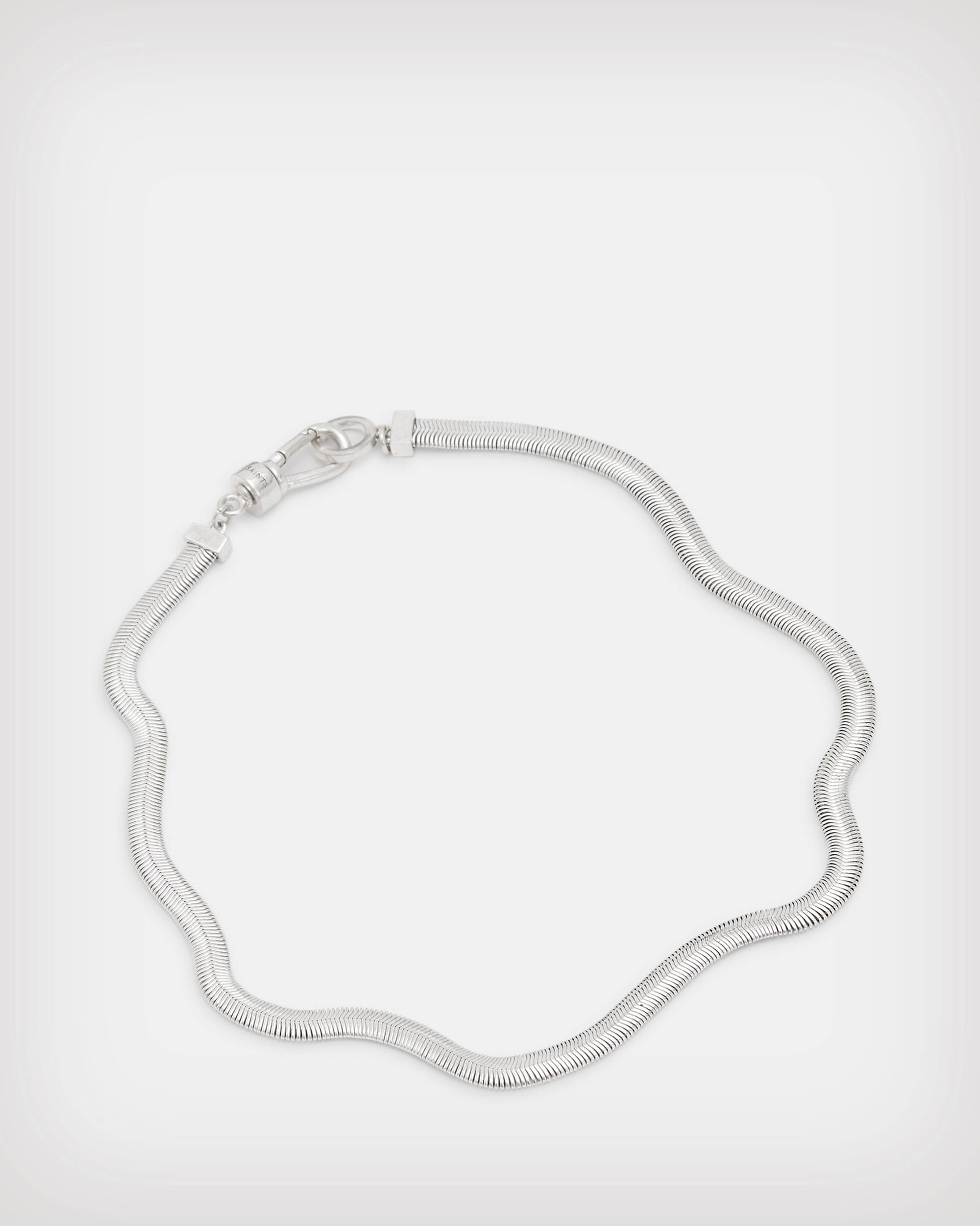 Flat Snake Silver-Tone Necklace  large image number 5