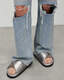 Saki Metallic Leather Crossover Sandals  large image number 1